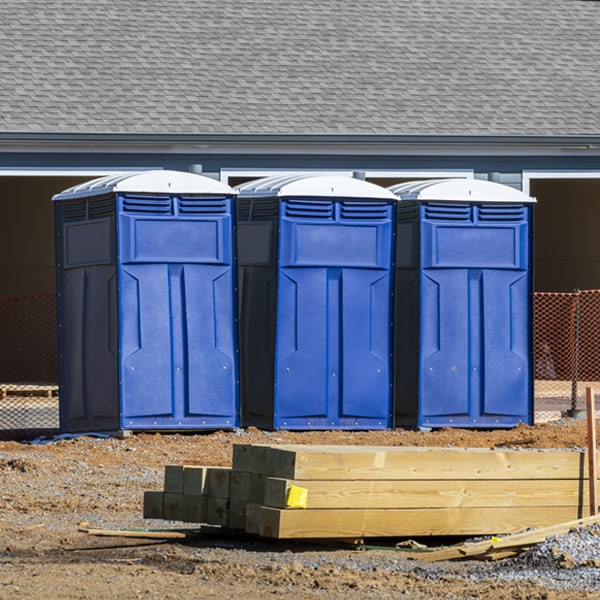 how often are the portable toilets cleaned and serviced during a rental period in Medina